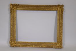 C19th gilt wood and composition picture frame, rebate 30" x 22½"