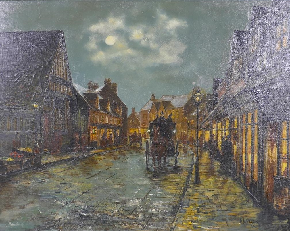 D.B. Wilson, Knowle Warwickshire, No. 21, oil on canvas, signed and dated 1976, 16" x 20" - Image 2 of 5