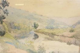 Williamson (?), rural landscape, signed and dated 1963, watercolour, 14" x 9"