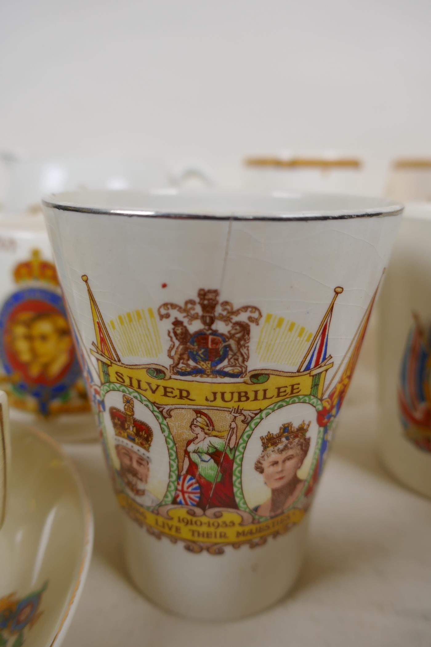 Over twenty four items of early to mid C20th royal commemorative wares, jug, mugs etc - Image 5 of 9