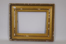 A C19th Watts type giltwood and composition picture frame, rebate 15½" x 20½"