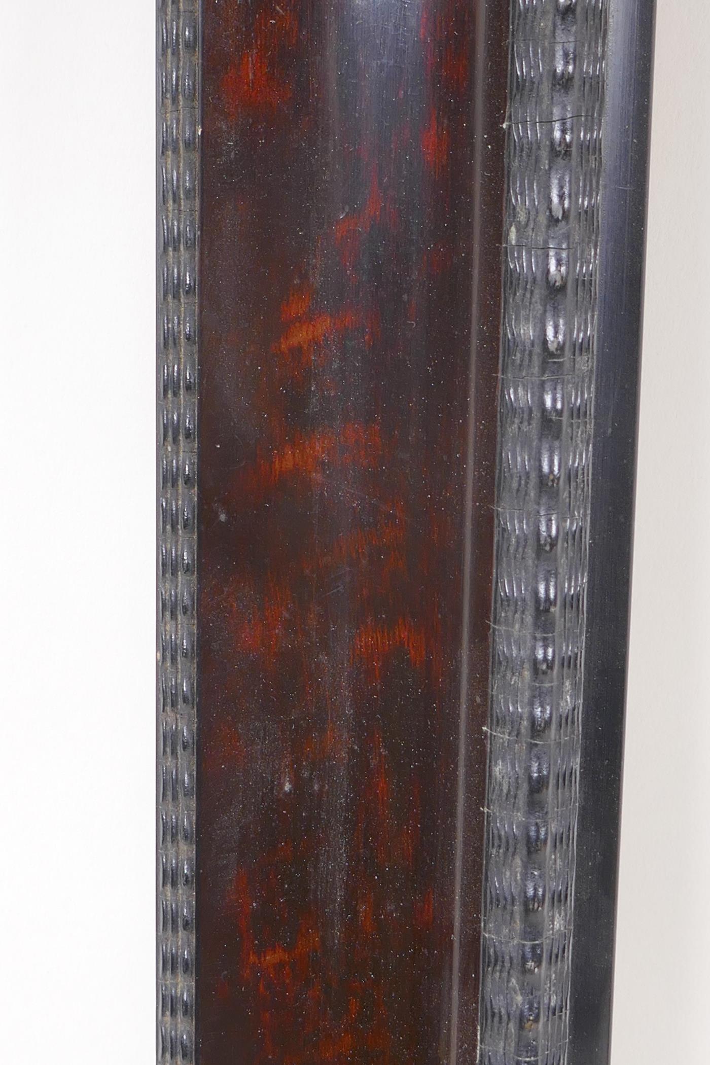 An early C20th Dutch style picture frame, with simulated tortoiseshell and ripple decoration, 18" - Image 2 of 4