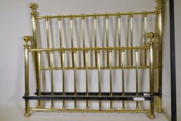 A brass king size bed frame, 59" x 79"