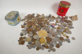 A quantity of coins and medallions, various countries