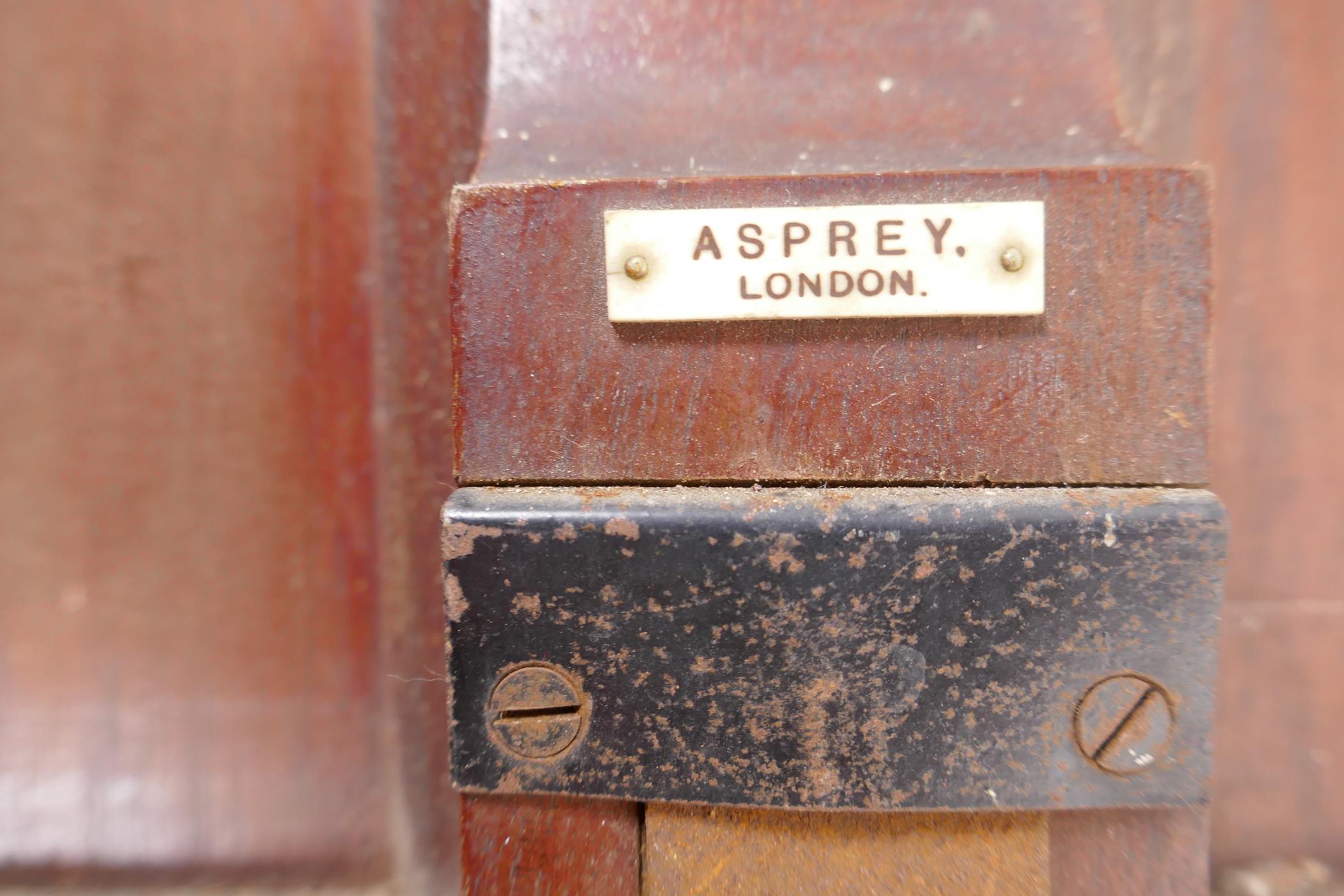 An Asprey mahogany 'Osterley' folding table tray, 27" x 17" - Image 4 of 5