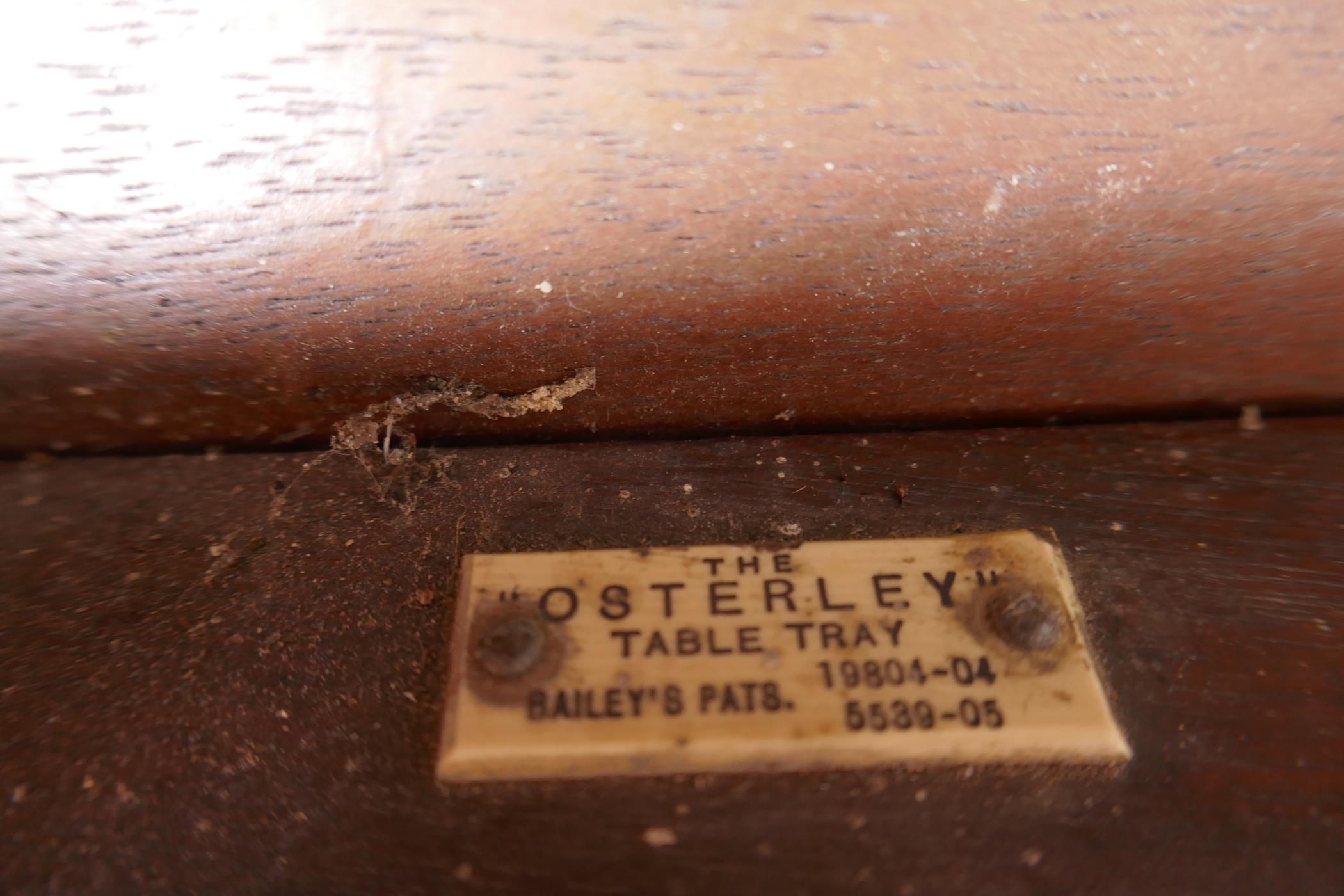 An Asprey mahogany 'Osterley' folding table tray, 27" x 17" - Image 5 of 5