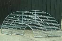 A galvanised metal tree bench, AF, 168cm diameter