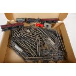 A quantity Hornby 00 gauge rolling stock and track including two locomotives