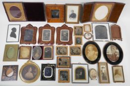 A collection of approximately twenty Victorian Ambrotype, Daguerreotype and photographic