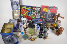 A quantity of Star Trek and other toys, books etc