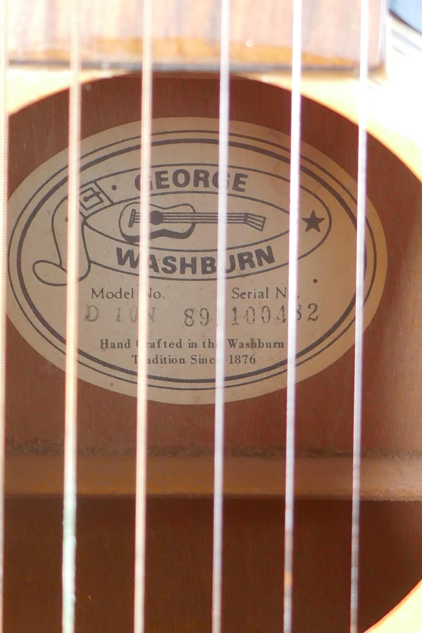 A Washburn model Dion acoustic guitar, 102cm long - Image 2 of 3