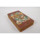 A Sino Tibetan printed concertina book depicting various thangkas, 17cm x 28cm