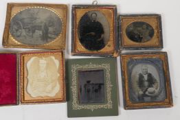 Six early Daguerreotype photographs