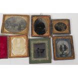 Six early Daguerreotype photographs