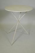 A Habitat painted metal fold up occasional table, 60cm diameter, 80cm high