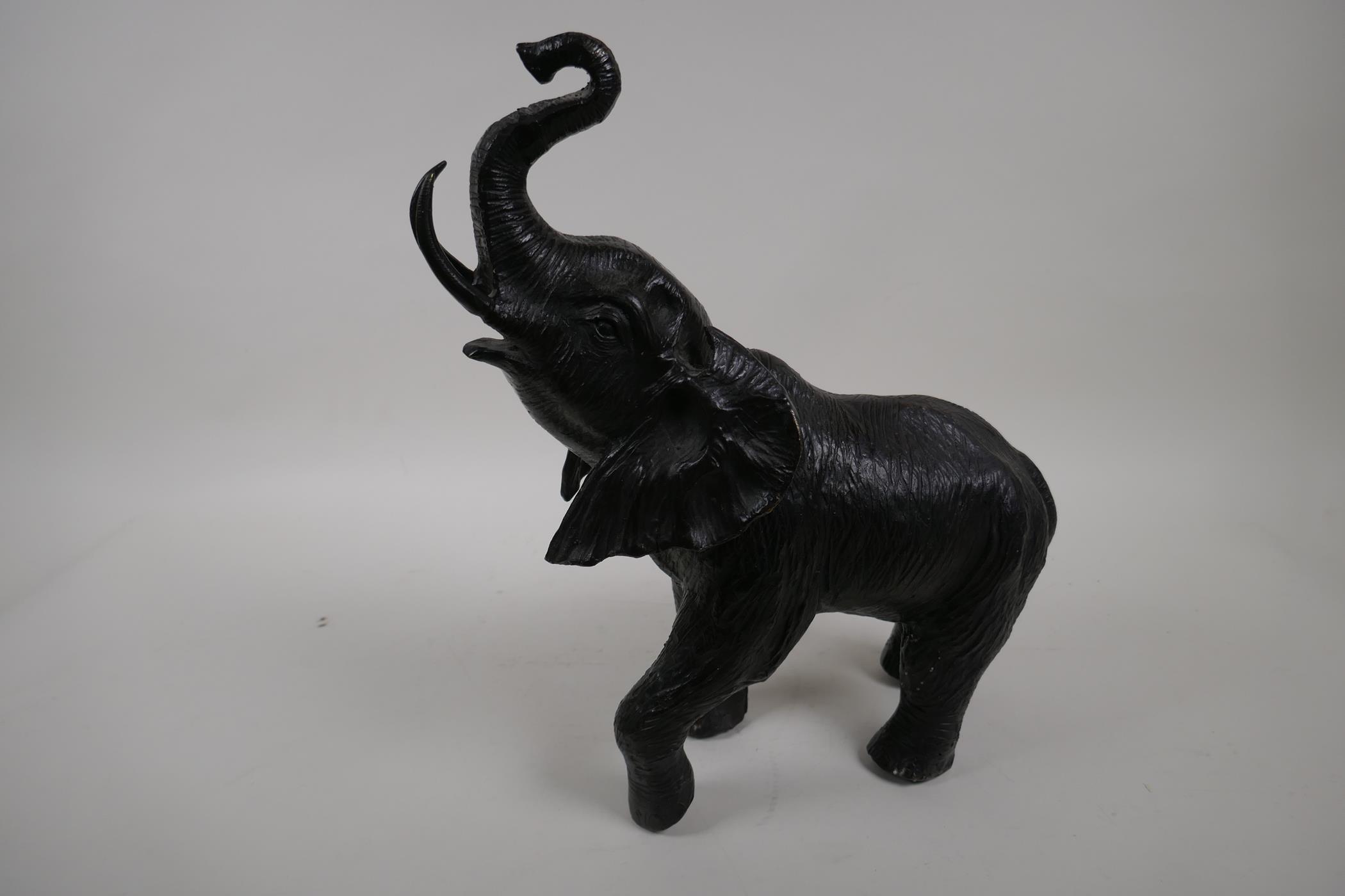 A bronze figure of an elephant, 13" high - Image 4 of 5