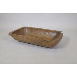 Antique fruitwood trug/bowl, 70 x 37 x 25cm