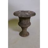 Antique carved stone urn