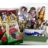 A quantity of Canadian and Japanese collectors' dolls, including Royal Canadian Mounted Police,