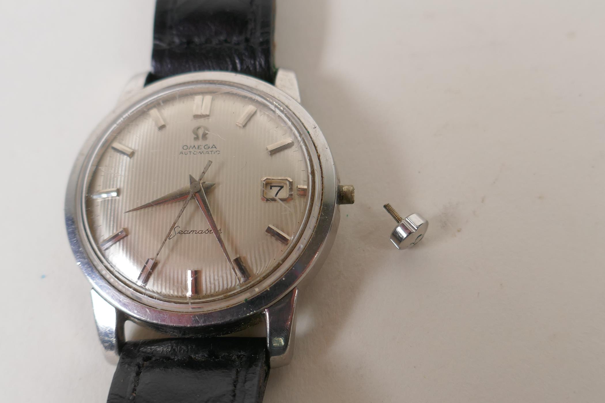 An Omega Seamaster wrist watch with date aperture, a/f - Image 6 of 6
