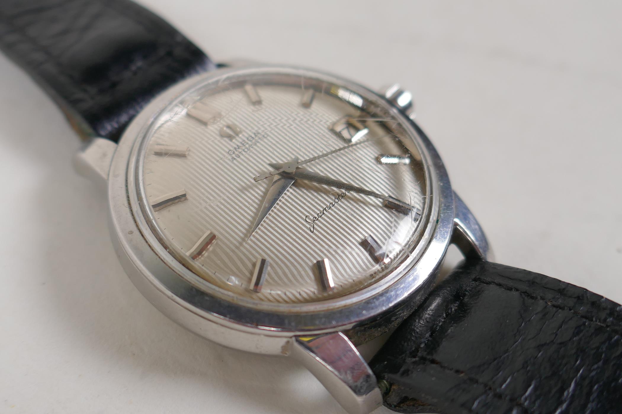 An Omega Seamaster wrist watch with date aperture, a/f - Image 3 of 6