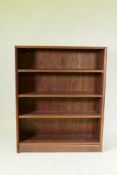 A 1970s Gibbs furniture open bookcase, 92 x 25cm, 113cm high