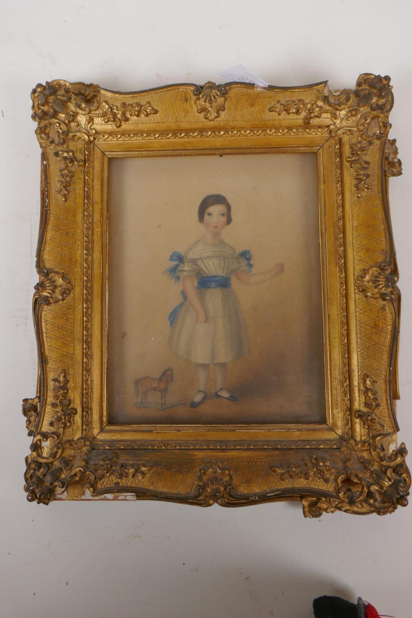 A Victorian naïve portrait detailed verso 'William Henry John North', by the Honorable Mrs Boyle, - Image 2 of 3