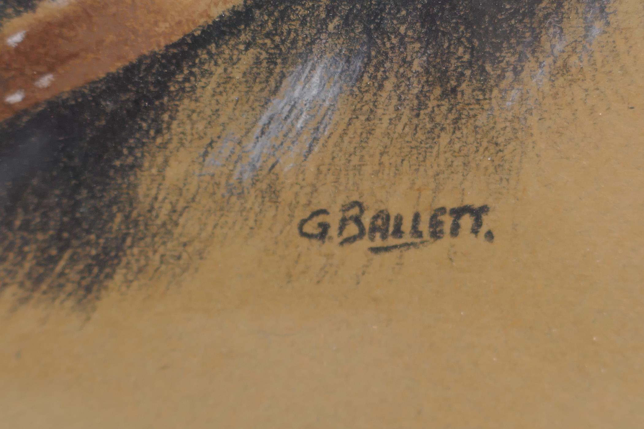 G. Ballett, study of a dog, pastel, 10" x 11" - Image 2 of 2