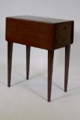 A C19th mahogany pembroke table, with two drop ends and false drawers, adapted, 56 x 35 x 72cm