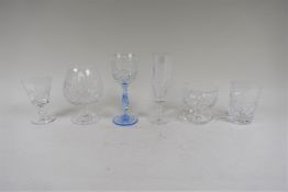 A quantity of drinking glasses, Champagne, wine, spirit etc, including Stuart, Webb and Royal