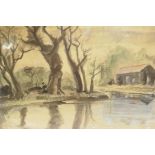 Frank Zajdowski, 'Ellingham Mill', signed, labelled verso, watercolour