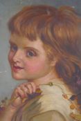 A C19th portrait of a young girl, inscribed to stretcher 'Starbuck', unframed oil on canvas, 31cm