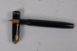 A Parker Vacumatic fountain pen with large 14ct gold nib, made in Canada
