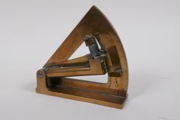 An antique Ottoman bronze sextant, possibly signed and dated, 12cm