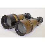 A pair of WWI Mk V Special Army field glasses, crow's foot stamp and numbered 37100, marked M G,