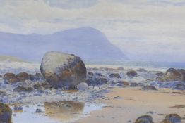 Lester Sutcliffe, coastal scene, inscribed verso 'Conwy Estuary, Deganwy Sands', signed