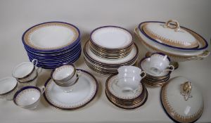A set of twelve Royal Worcester Vitreous porcelain soup bowls, 26cm, together with a quantity of