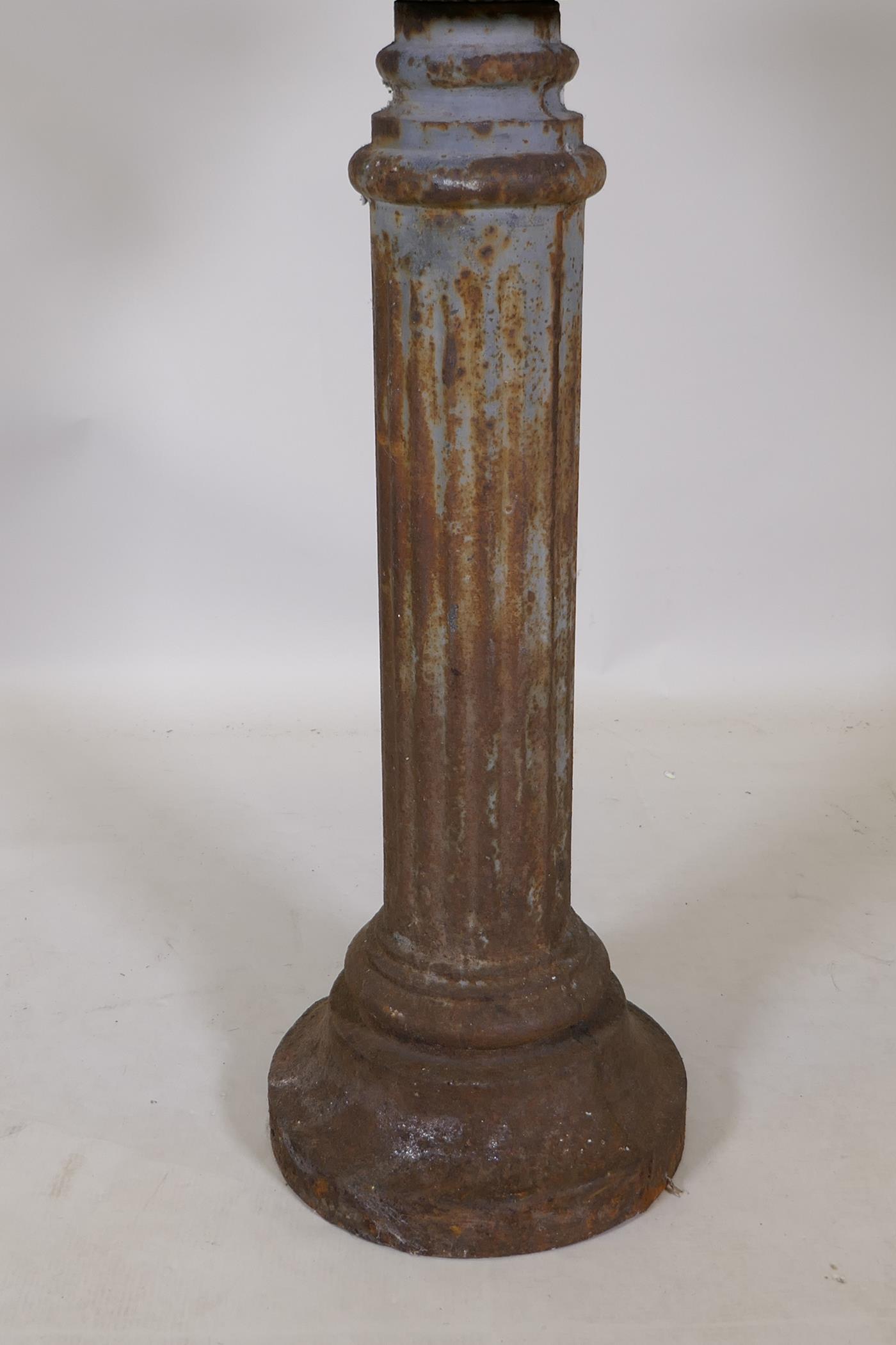 A C19th cast iron pedestal urn, 80cm high - Image 3 of 3