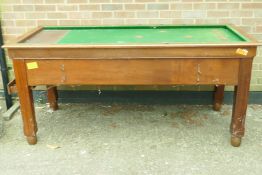 A vintage bar billiards table and scoreboard by W. Jelks & Sons, AF, 194 x 88cms, 90cms high