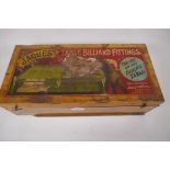 A Jaques of London boxed set of table billiard fittings (for use on any dining table) with