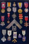 A collection of medals and Masonic awards, Great War medals of Gnr. J.S. Upjohn 926299, R.A., the St