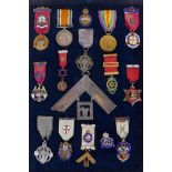 A collection of medals and Masonic awards, Great War medals of Gnr. J.S. Upjohn 926299, R.A., the St