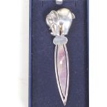 A hallmarked silver 'Elephant' book mark