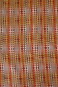 A wool throw/rug in autumnal colours, 127 x 350cm approx