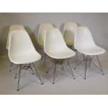 Set of six Eames Eiffel style chairs