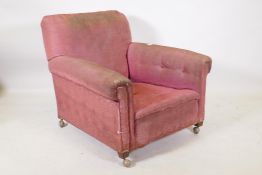 An early C20th club/easy chair