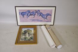 Louise Mizen, Blue Buck, limited edition print, 18/350, and another the same unframed, 6/350, and