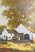 Simon van Gelderen, landscape with barn, oil on canvas, signed, 30 x 40cms