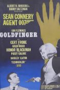 A 1967 Swedish James Bond 'Goldfinger' one sheet film poster starring Sean Connery, designed by