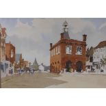 John Yardley, (British, b.1933), Reigate town, signed in pencil, watercolour, 47 x 35cms